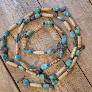 Turquoise beaded necklace